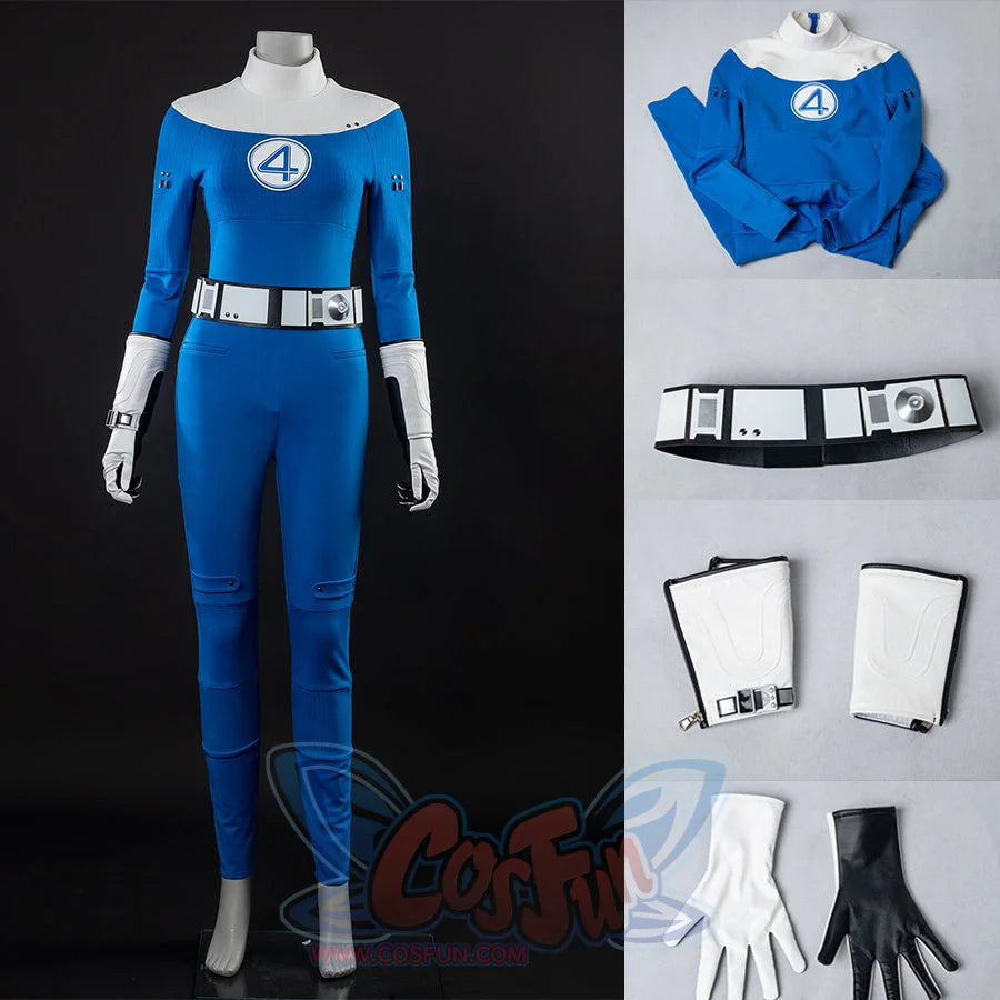 【READY TO SHIP】The Fantastic Four: First Steps Invisible Woman Susan Storm Cosplay Costume N09337 XS Costumes