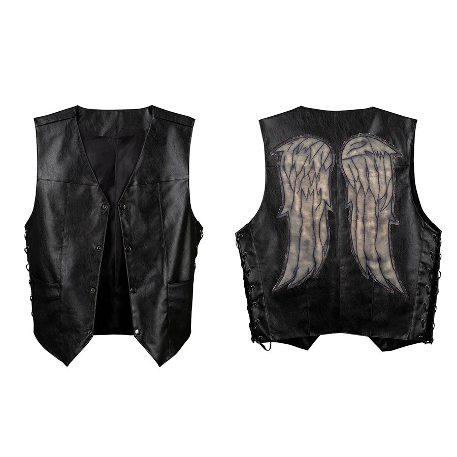 Daryl Dixon cosplay vest front and back comparison