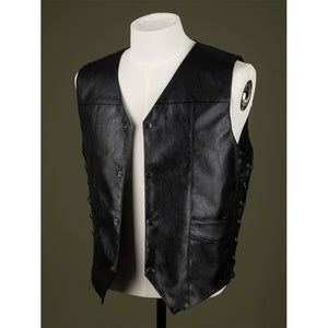 Daryl Dixon cosplay vest side view with lacing detail