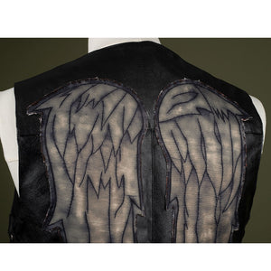 Daryl Dixon cosplay vest inner wing print detail