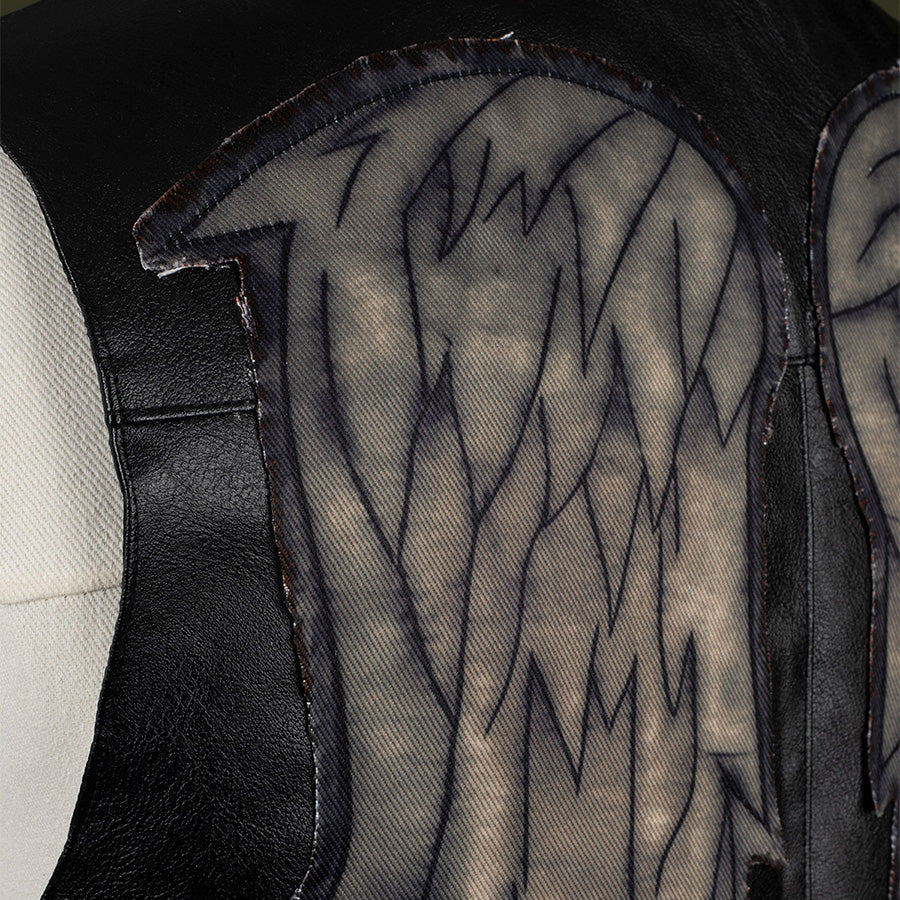 Daryl Dixon cosplay vest lining with wing pattern