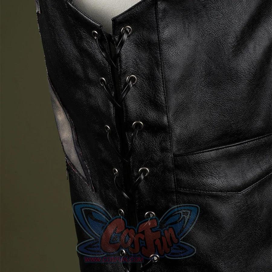 Daryl Dixon cosplay vest side lacing close-up