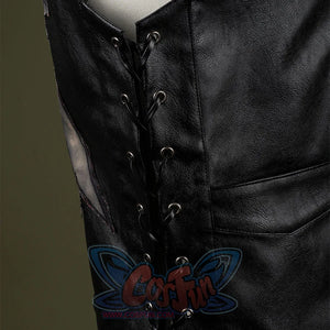 Daryl Dixon cosplay vest side lacing close-up