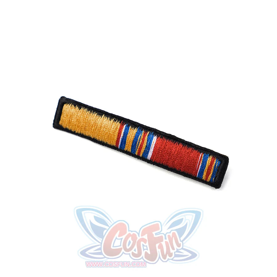 The Boys Vought Rising Private Angel Cosplay Costume, red and yellow embroidered Badge.