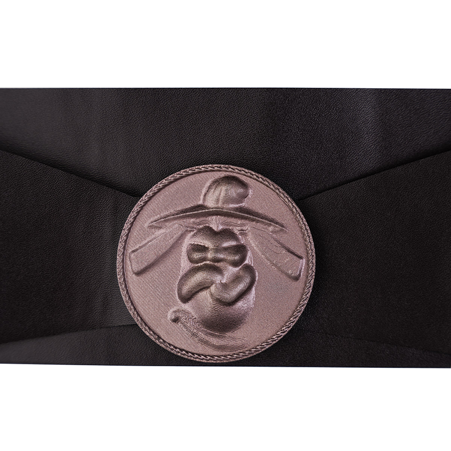 The Boys Vought Rising Private Angel Cosplay Costume, bronze metal buckel have embossed designs.