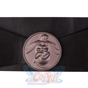 The Boys Vought Rising Private Angel Cosplay Costume, bronze metal buckel have embossed designs.