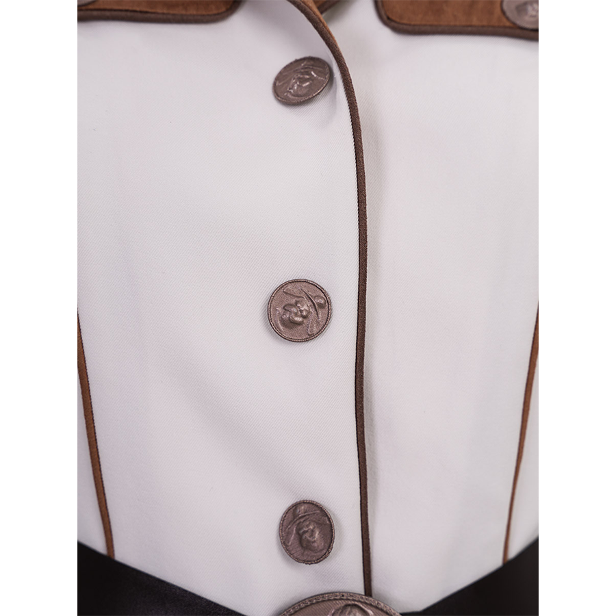 The Boys Vought Rising Private Angel Cosplay Costume, bronze metal buttons.