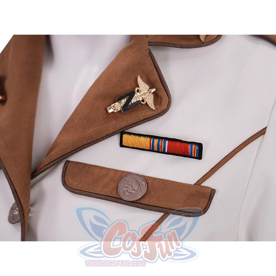 The Boys Vought Rising Private Angel Cosplay Costume, there are two fake pockets on the chest, left side.
