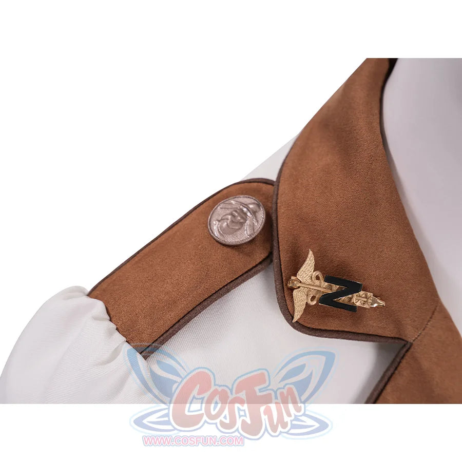 The Boys Vought Rising Private Angel Cosplay Costume, there are two shoulder epaulettes on each shoulder.