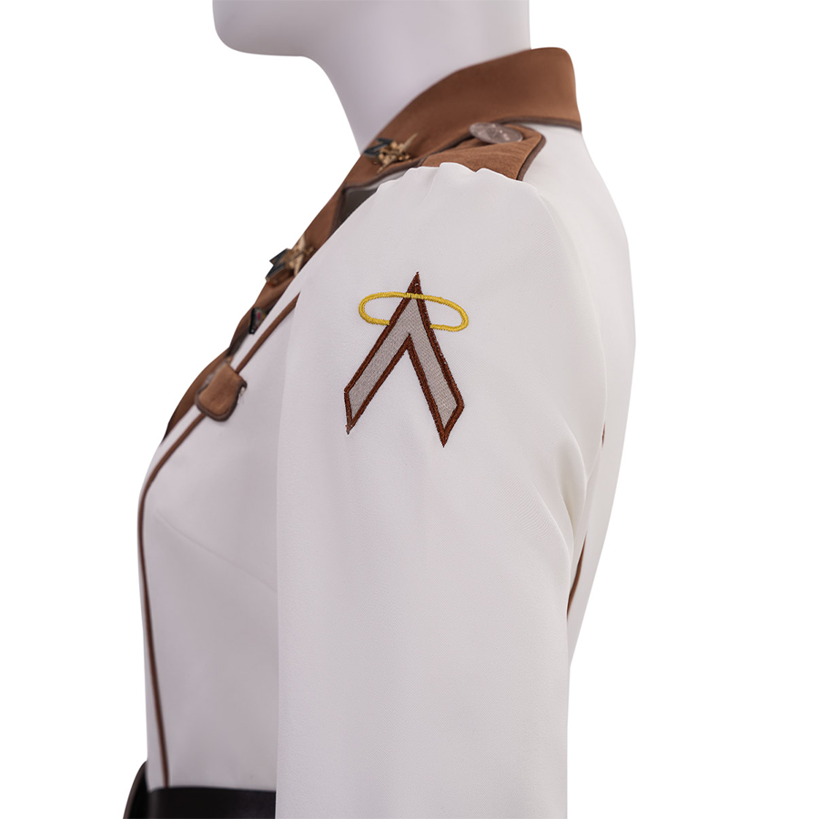 The Boys Vought Rising Private Angel Cosplay Costume, the sleeves have embroidered decorations.
