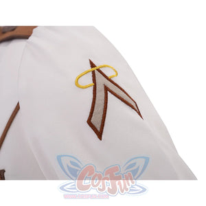 The Boys Vought Rising Private Angel Cosplay Costume, the sleeves have embroidered decorations.