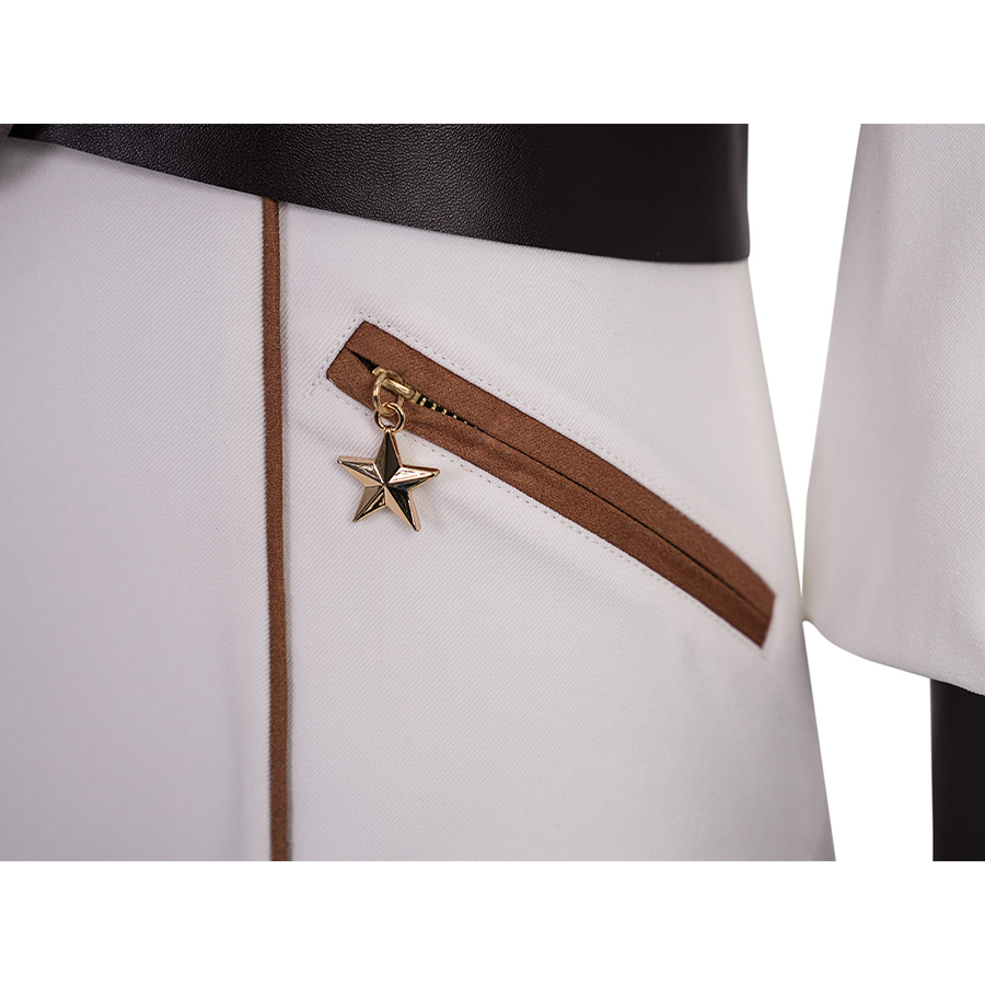 The Boys Vought Rising Private Angel Cosplay Costume, the zipper pull is a gold star.