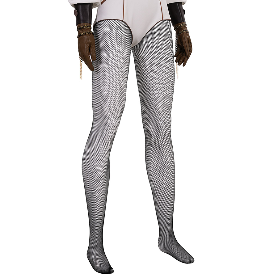 The Boys Vought Rising Private Angel Cosplay Costume, black fishnet stockings.