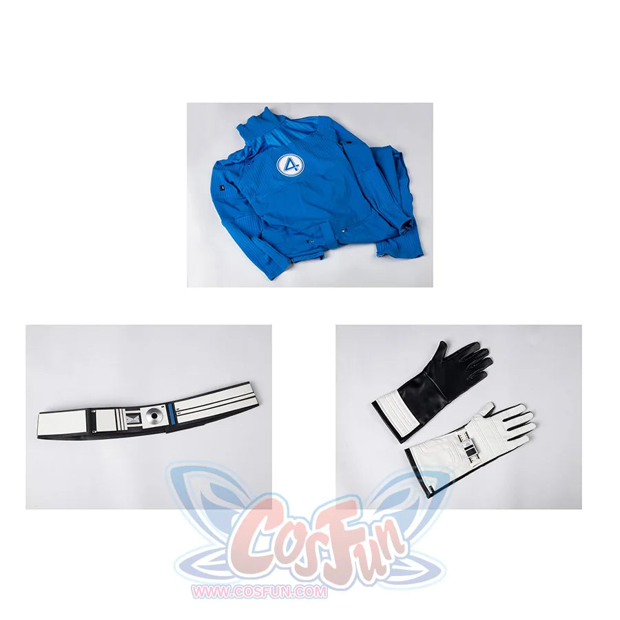 The Fantastic Four: First Steps Mister Fantastic Reed Richards Cosplay Costume, includes jumpsuit, belt, gloves.