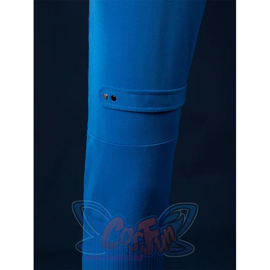Mister Fantastic Reed Richards Cosplay Costume, showcases the pant leg design.