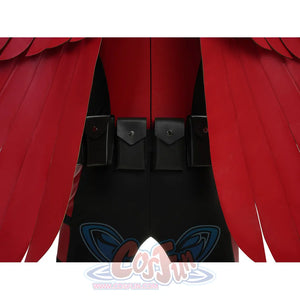 Tim cosplay costume utility belt front closeup with black pouches red chest and cape sides