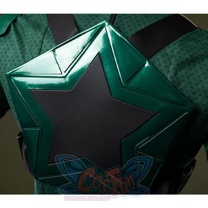 Soldier Boy Benjamin Cosplay Costume, dark green chestplate, a black star motif in the center.