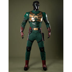 Soldier Boy Benjamin Cosplay Costume, metallic chestplate and belt both in  bronze-gold hue.