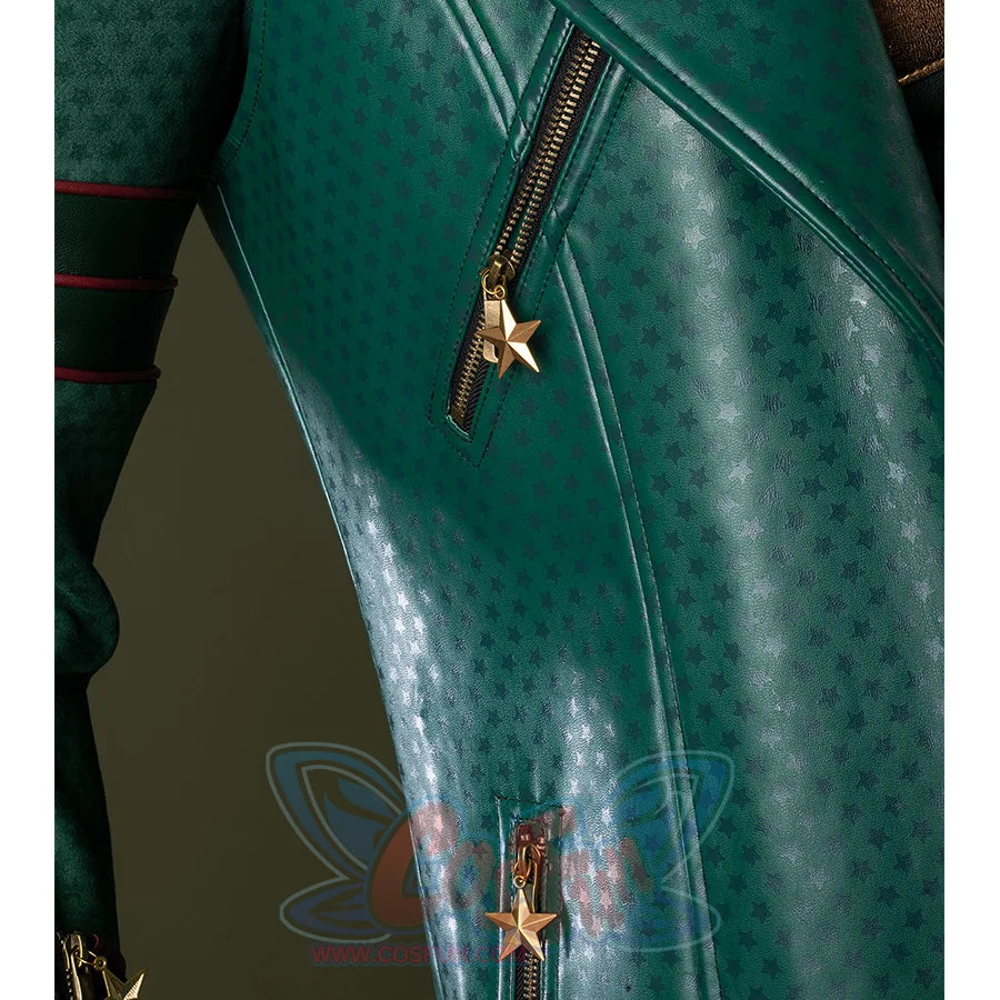 Soldier Boy Benjamin Cosplay Costume Coat zipper pull is a gold star.