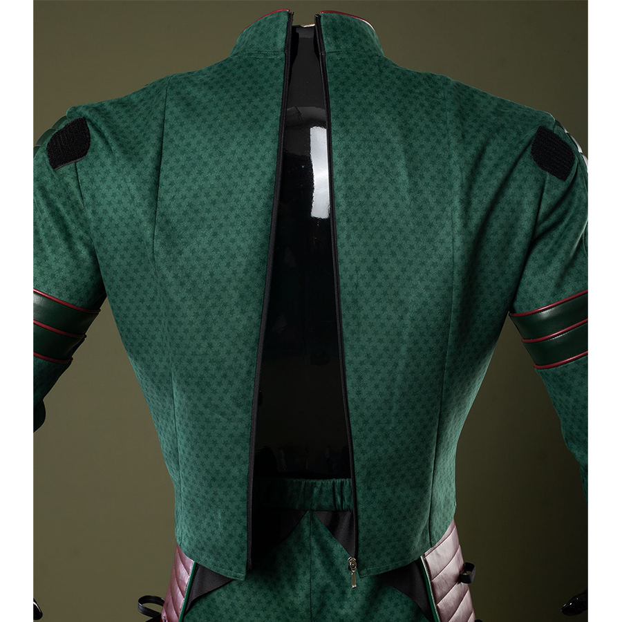 The back of the undershirt features a full-length zipper for easy wearing and removal.