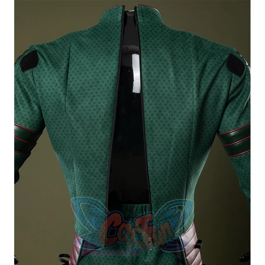 The back of the undershirt features a full-length zipper for easy wearing and removal.