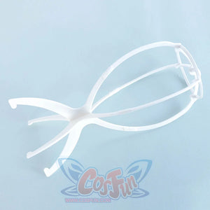 White wig holder head frame assembled and ready for home wig display