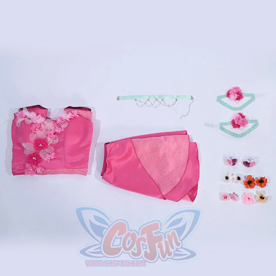 WinX Club Flora cosplay costume set includes