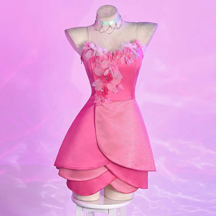 WinX Club Flora cosplay costume, front side with floral details