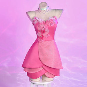 WinX Club Flora cosplay costume, front side with floral details