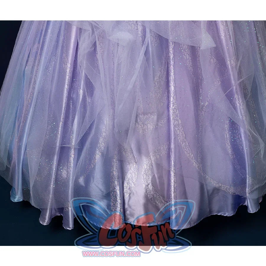 Witch Cosplay Costume, close-up of skirt hem, the hem is very large, the inner layer is satin, the outer layer is sequin bead.