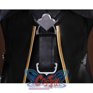 Wuthering Waves Buling Cosplay Costume back has a short ribbon in the middle of the back of the coat.