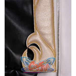 Wuthering Waves Buling Cosplay Costume has a golden cloud-like decoration on the hem.