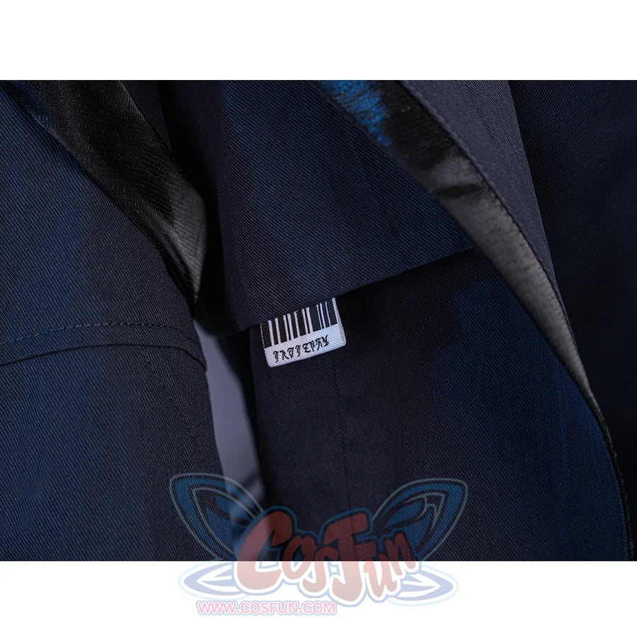 Wuthering Waves Chisaki Cosplay Costume, the jacket has white barcode printed decorations.