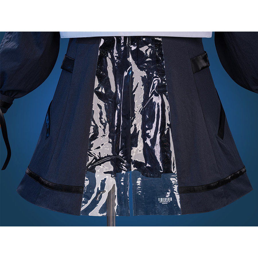 Wuthering Waves Chisaki Cosplay Costume, the jacket has a transparent layer on the back.