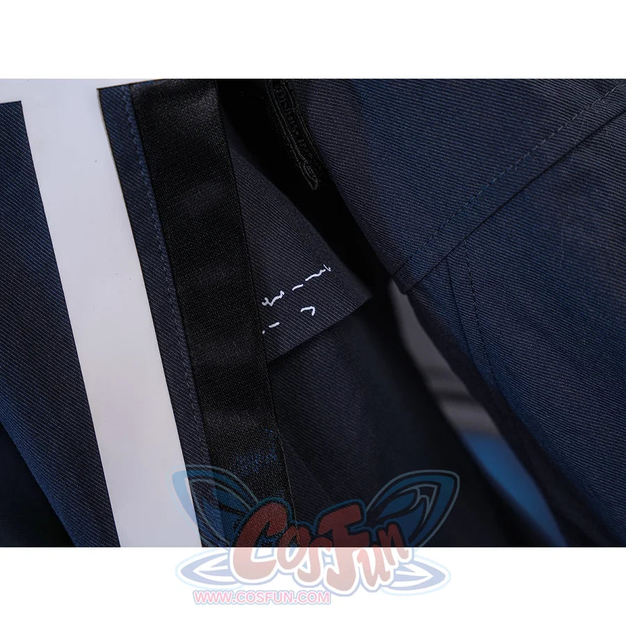 Wuthering Waves Chisaki Cosplay Costume, the jacket has white printed decorations.