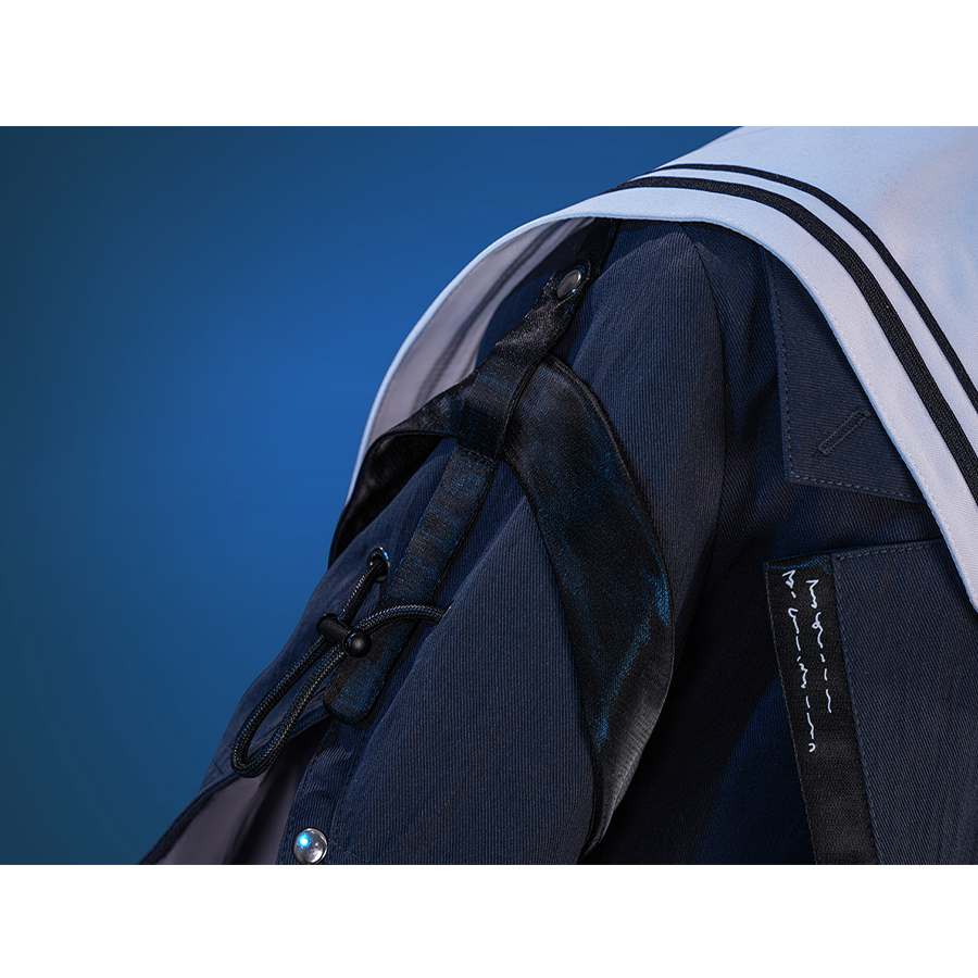 Wuthering Waves Chisaki Cosplay Costume, the sleeves feature drawstring and tie details.