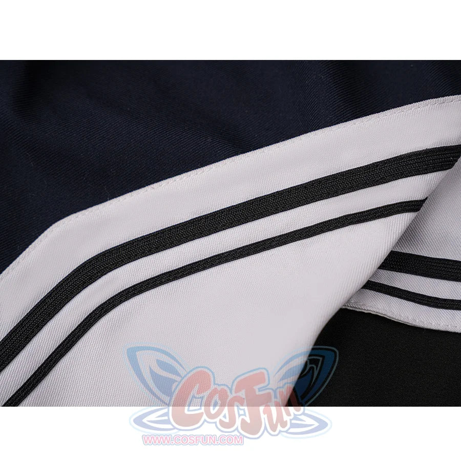 Wuthering Waves Chisaki Cosplay Costume, the collar has a thick and thin piping.