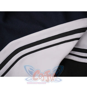 Wuthering Waves Chisaki Cosplay Costume, the collar has a thick and thin piping.
