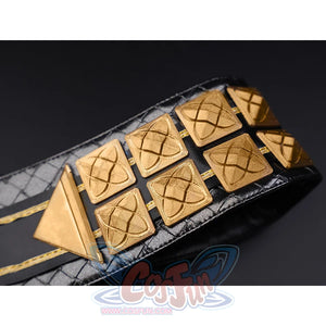 Wuthering Waves Gabrielle Cosplay Costume, it mainly consists of multiple square metal ornaments.