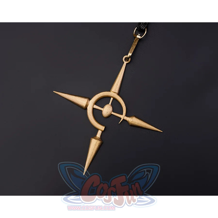 Wuthering Waves Gabrielle Cosplay Costume, the end of the armlet is a gold ornament.