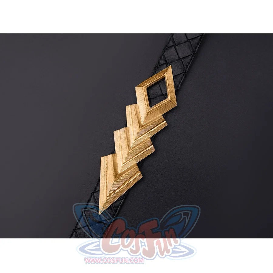 Wuthering Waves Gabrielle Cosplay Costume, gold rhombic decoration.