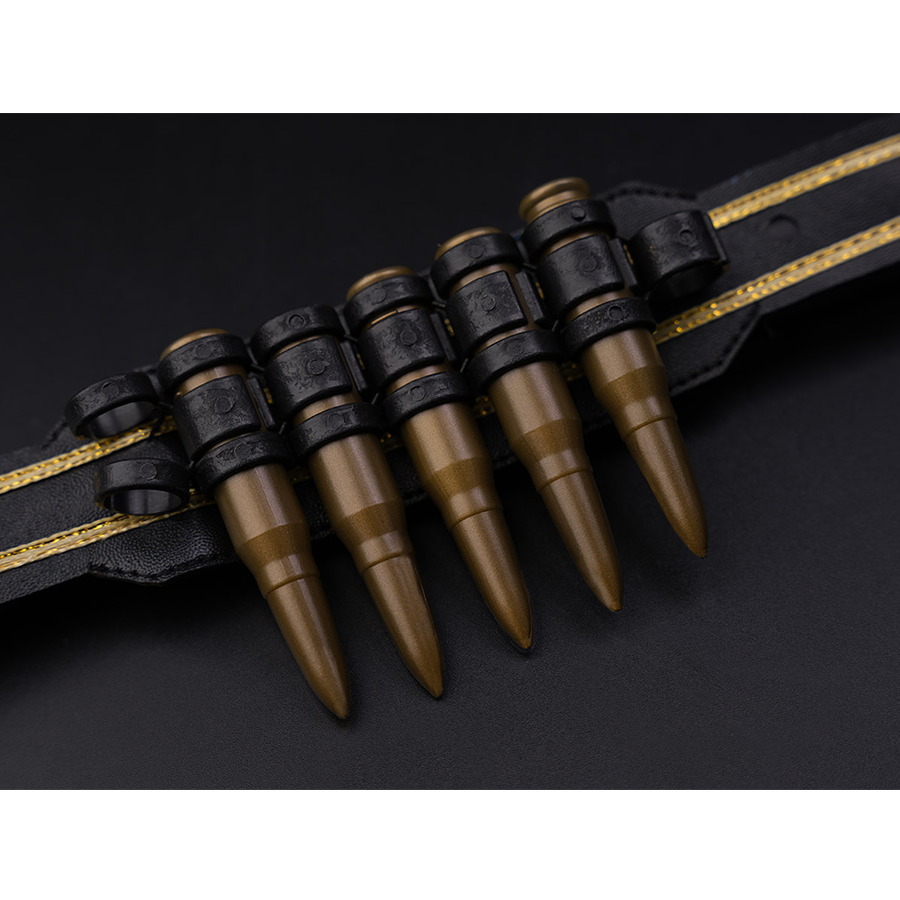 Wuthering Waves Gabrielle Cosplay Costume, thigh strap with bullet ornaments.