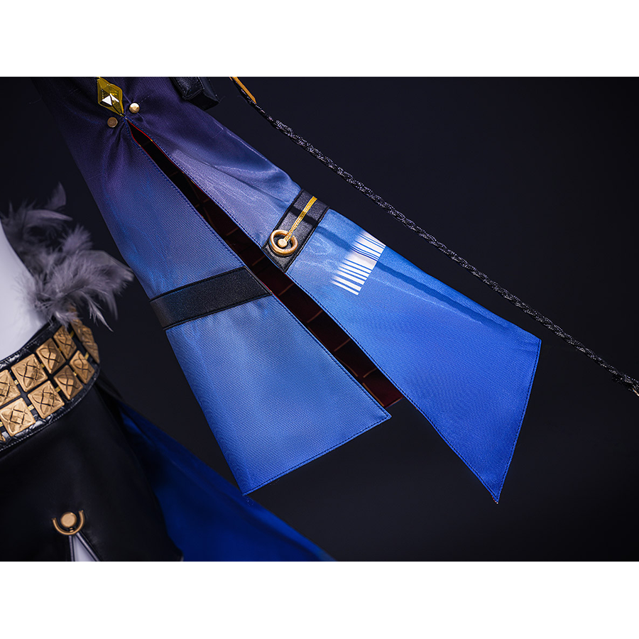 Wuthering Waves Gabrielle Cosplay Costume, Gradient from black to dark blue.
