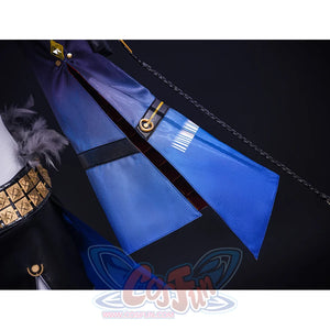 Wuthering Waves Gabrielle Cosplay Costume, Gradient from black to dark blue.