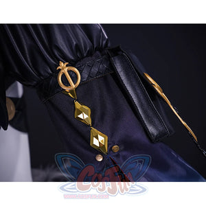 Wuthering Waves Gabrielle Cosplay Costume, a gold metal decoration on the left decoration.