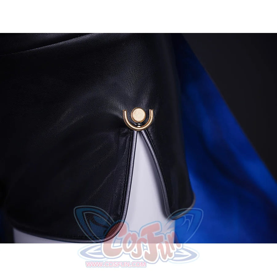Wuthering Waves Gabrielle Cosplay Costume, the shorts feature a split design, with metal embellishments securing the split.