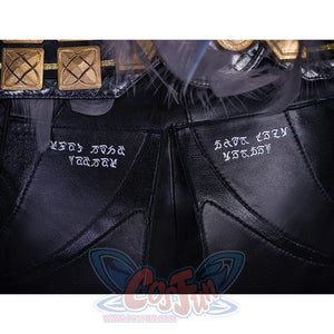 Wuthering Waves Gabrielle Cosplay Costume, the shorts have white printed lettering on the back.