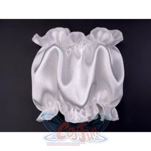 Phrolova cosplay costume white ruffled arm ornament sleeves with elasticated edges