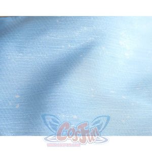 Wuthering Waves Yuno Cosplay Costume, blue shimmering wrinkles fabric.