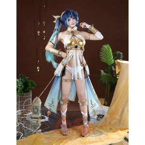 Wuthering Waves Yuno Cosplay Costume, showing the overall effect of the clothes, front view.